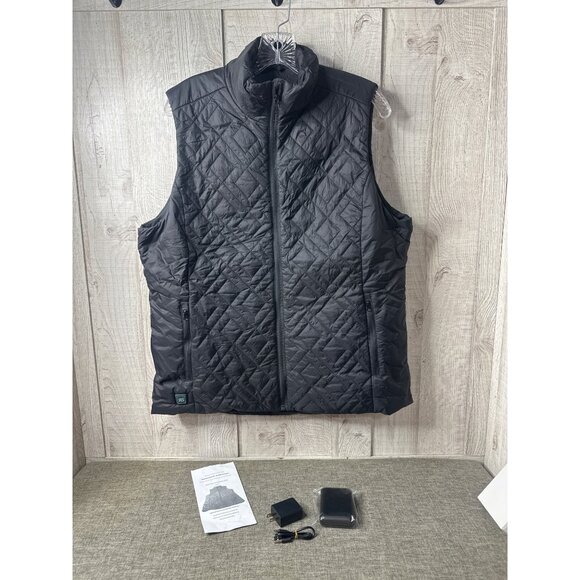 Hammacher Schlemmer Jackets & Blazers - Hammacher Schlemmer Heated Lightweight Quilted Vest Womens XL Black w/ Battery